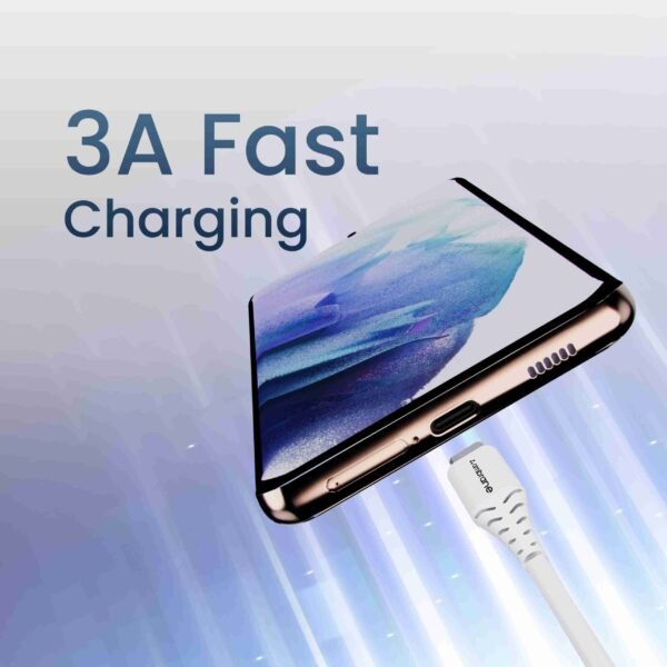 Ambrane USB Type C Cable 3A 1M ACT-B11 Compatible with Smartphones white - Image 3