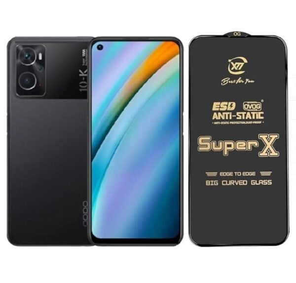 ITC BHARAT Edge to Edge Super X Tempered Glass Screen Protector for Oppo A76