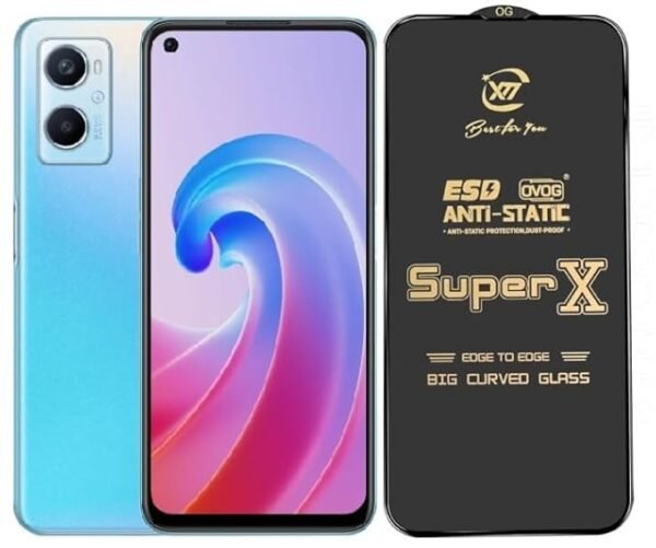 ITC BHARAT Edge to Edge Super X Tempered Glass Screen Protector for Oppo A96