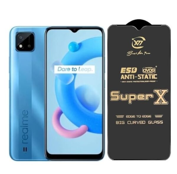 ITC BHARAT Edge to Edge Super X Tempered Glass Screen Protector for Realme C20