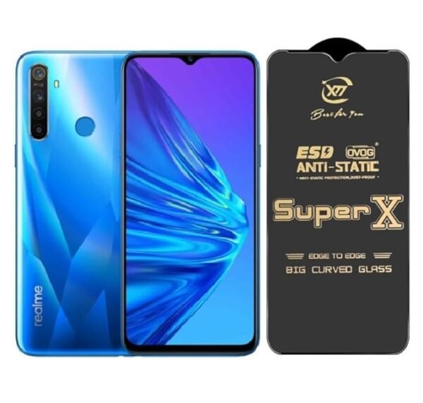 ITC BHARAT Edge to Edge Super X Tempered Glass Screen Protector for Realme 5i
