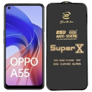 ITC BHARAT Edge to Edge Super X Tempered Glass Screen Protector for Oppo A55