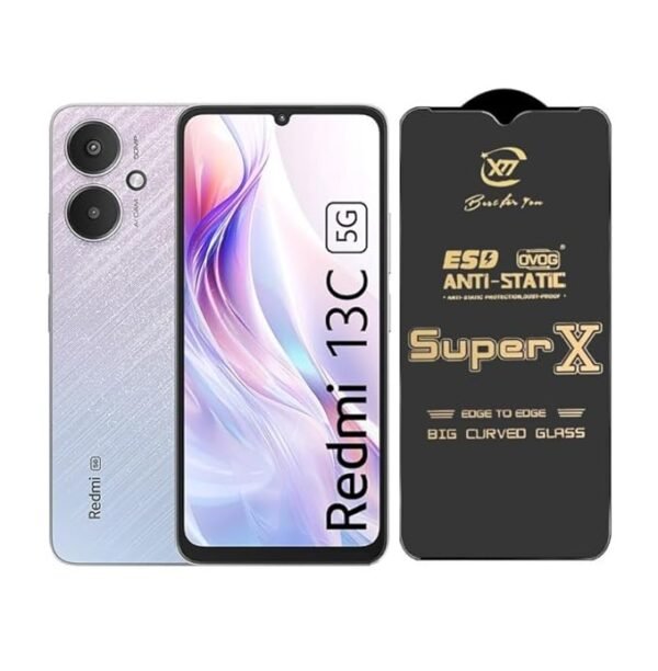 ITC BHARAT Premium Edge to Edge Super X Tempered Glass Screen Protector for Redmi 13C 5G/13C 4G