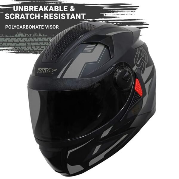 Steelbird SBH-17 Terminator ISI Certified Matt Finish Full Face Graphic Helmet - Image 3