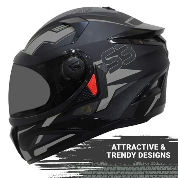 Steelbird SBH-17 Terminator ISI Certified Matt Finish Full Face Graphic Helmet