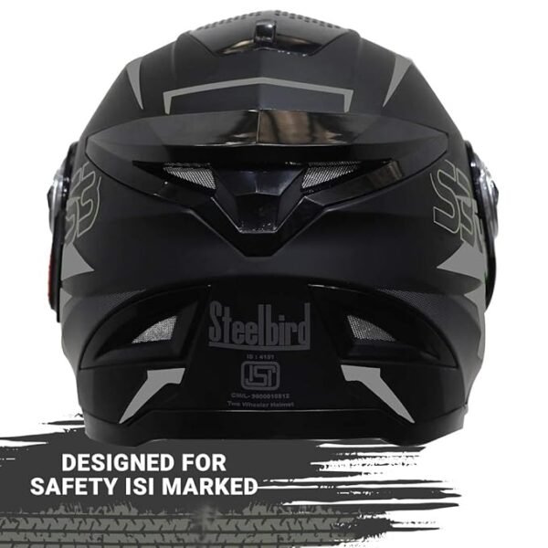 Steelbird SBH-17 Terminator ISI Certified Matt Finish Full Face Graphic Helmet - Image 5