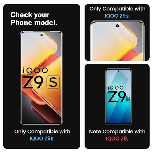 ITC BHARAT MEIBO Tempered Glass for IQOO Z9s 5G / Z9s Pro 5G with Edge to Edge Full Screen Coverage and Easy UV Glue Installation Kit - Image 7