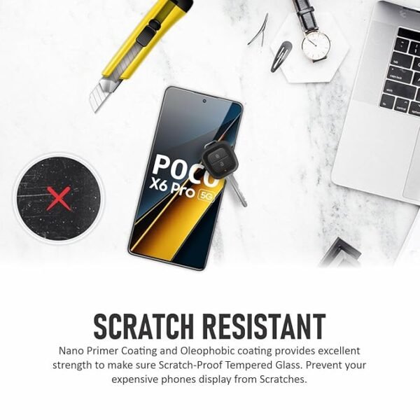 ITC Bharat Matte Trink Screen Protector HD Proshield Impossible Glass For Poco X6Pro. - Image 4