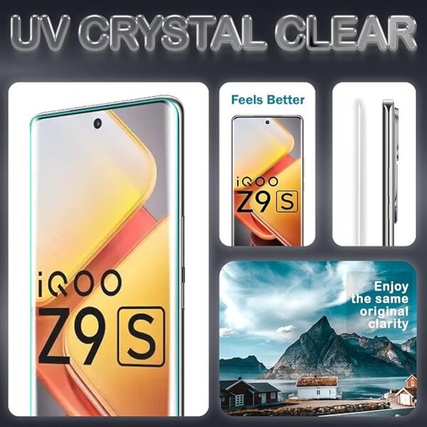 ITC BHARAT MEIBO Tempered Glass for IQOO Z9s 5G / Z9s Pro 5G with Edge to Edge Full Screen Coverage and Easy UV Glue Installation Kit - Image 6