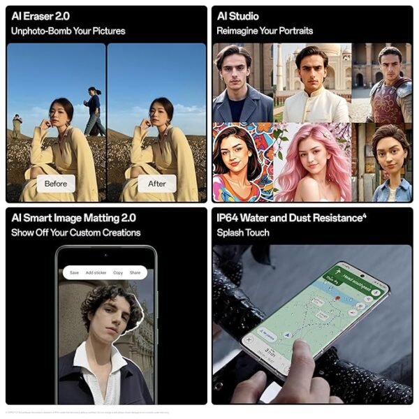 OPPO F27 5G Emerald Green  6.67" FHD+ AMOLED Display|32MP Sony IMX615 Selfie Camera |AI Portrait Expert| 45W SUPERVOOC - Image 6