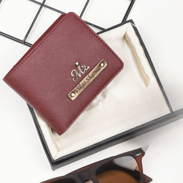 Itc Bharat Personalized Premium Leather Texture Sade Men's Wallet - Image 3