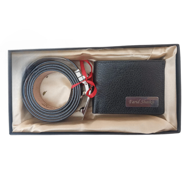 Itc Bharat Personalized Men's Leather Wallet & Belt With Name - Image 4