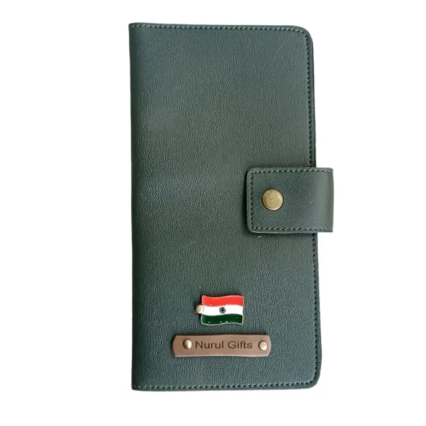 Itc Bharat Personalized Leather Travel Wallet with Name & Charm - Image 5