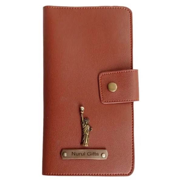 Itc Bharat Personalized Leather Travel Wallet with Name & Charm - Image 2