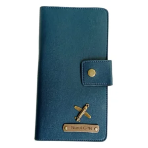 Itc Bharat Personalized Leather Travel Wallet with Name & Charm