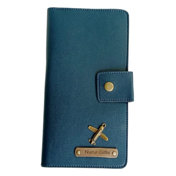 Itc Bharat Personalized Leather Travel Wallet with Name & Charm