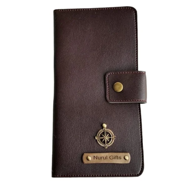 Itc Bharat Personalized Leather Travel Wallet with Name & Charm - Image 3