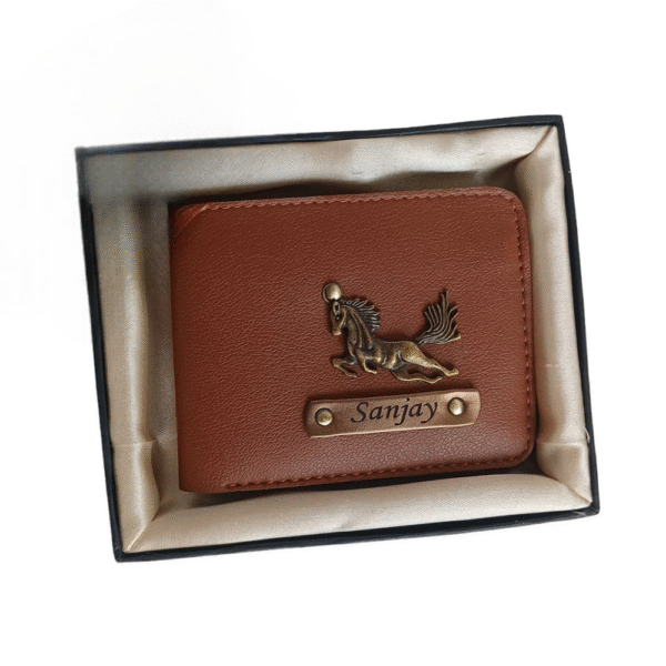 Itc Bharat Personalized Men's wallet With Name & Charms - Image 11