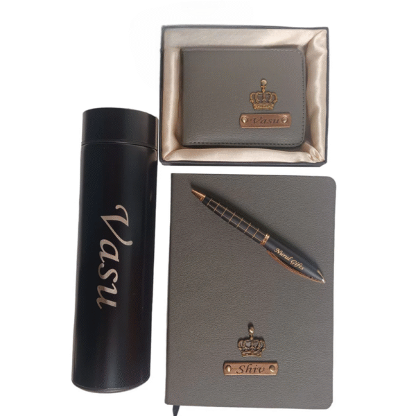 Itc Bharat Personalized Diary, Wallet , pen , Bottle With Name & Charm - Image 7