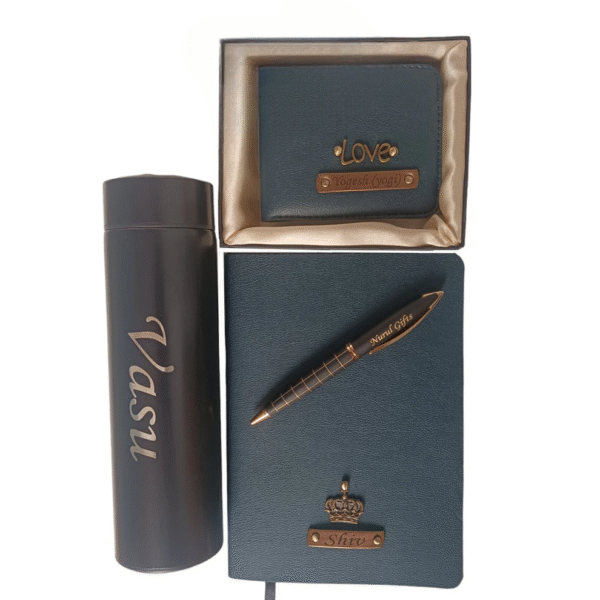 Itc Bharat Personalized Diary, Wallet , pen , Bottle With Name & Charm - Image 2