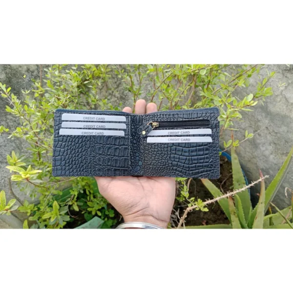Itc Bharat Personalized Men's Wallet crocodile Leather Name Wallet - Image 8
