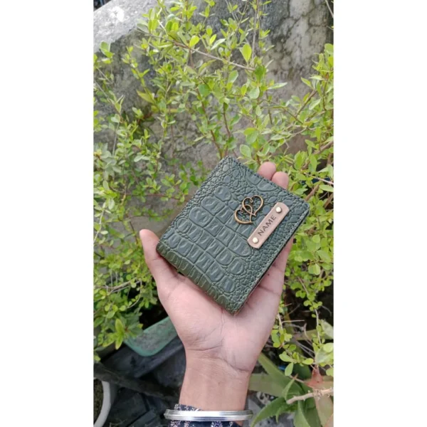 Itc Bharat Personalized Men's Wallet crocodile Leather Name Wallet - Image 6