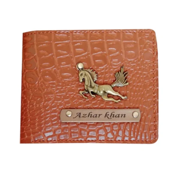 Itc Bharat Personalized Men's Wallet crocodile Leather Name Wallet - Image 10