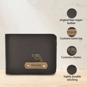 Itc Bharat Personalized Men's wallet With Name & Charms